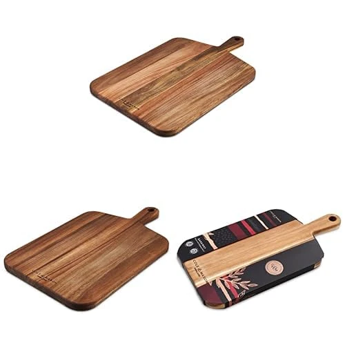 Set of 3 Cole & Mason Barkway Chopping Boards, Small/Medium/Large, Chopping Board with Handle, Wooden Board/Cutting Board/Serving Board, Acacia Wood, Not Suitable for The Dishwasher