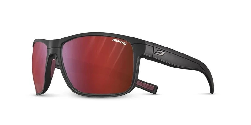 Julbo Sunglasses, RENEGADE, Unisex Adult, Black/Dark Red, Photochromic 0-3