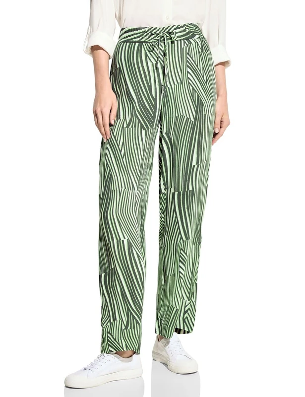 Cecil Women's B377612 Wide Leg Pant, Cool Khaki, L / 28L
