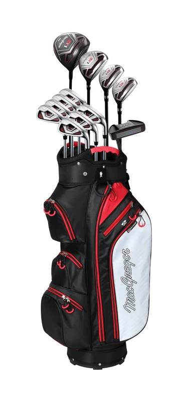MacGregor ZT1 Package Set, Graphite 5-SW, Cart Bag, Mens Right Hand, Black/Red