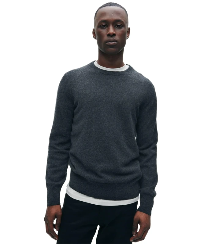 NAADAM Men's The Original Cashmere Crewneck Jumper Sweater, Smoke, Medium
