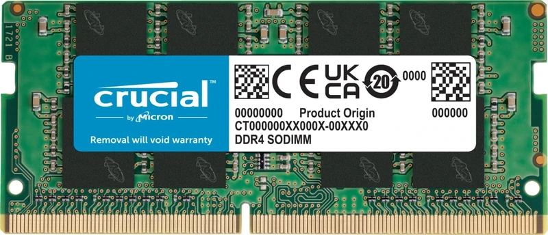 Crucial Basics 16GB DDR4 3200MT/s CL22 SODIMM 260-pin 1.2V Laptop Memory