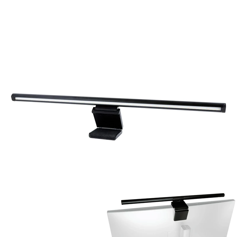 REV Monitor USB Lamp with Emergency Battery Approx. 60 Minutes, 49 cm, Clampable, 130 lm, 3 Colours, Black