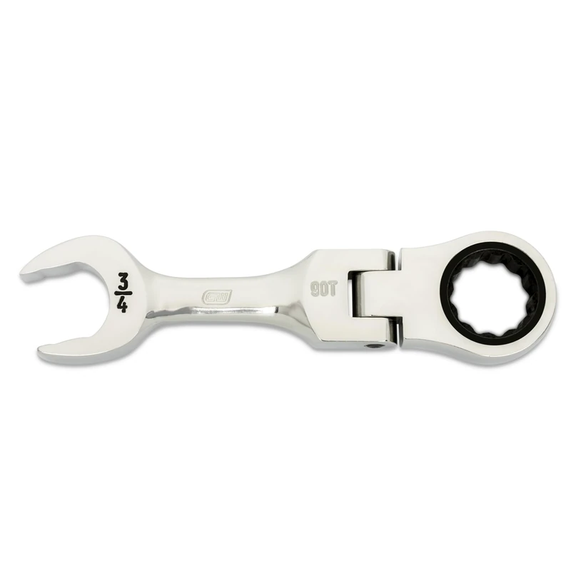 GEARWRENCH 3/4" 90-Tooth 12 Point Stubby Flex Combination Ratcheting Wrench | 86877