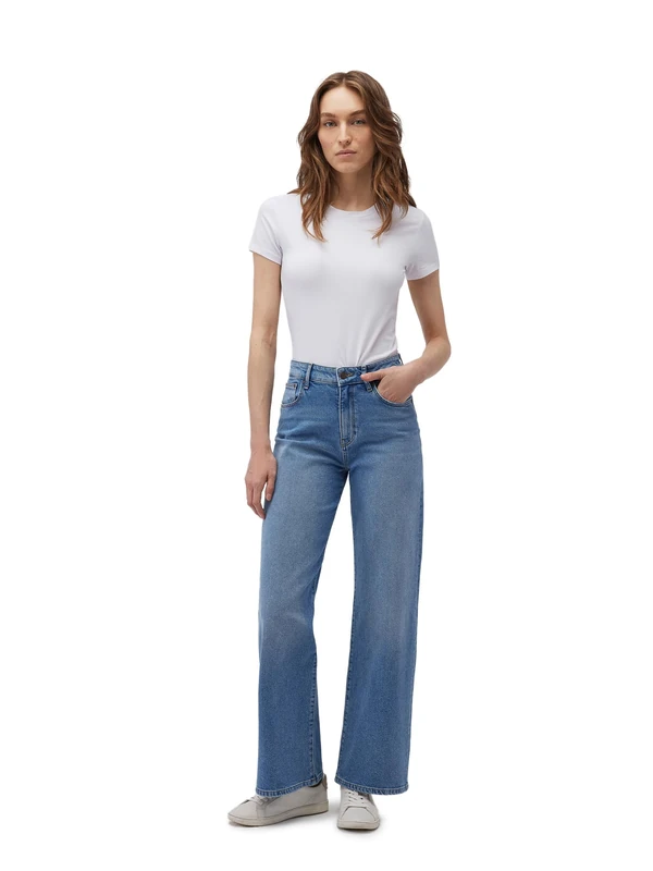 Mavi Women's Malibu Jeans, Mid Indigo Brushed 90s, 30W x 30L