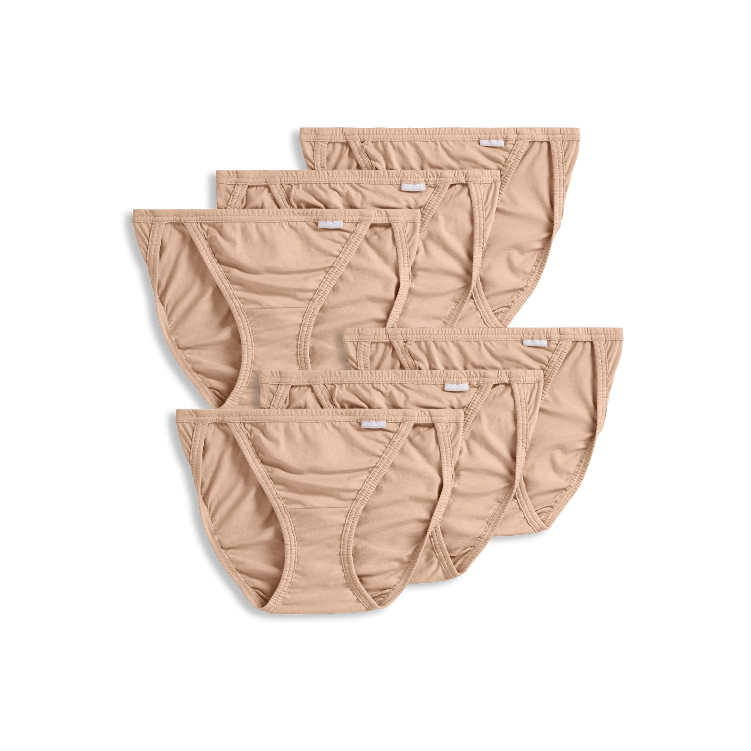 Jockey Women's Underwear Elance String Bikini - 6 Pack, Light, 6