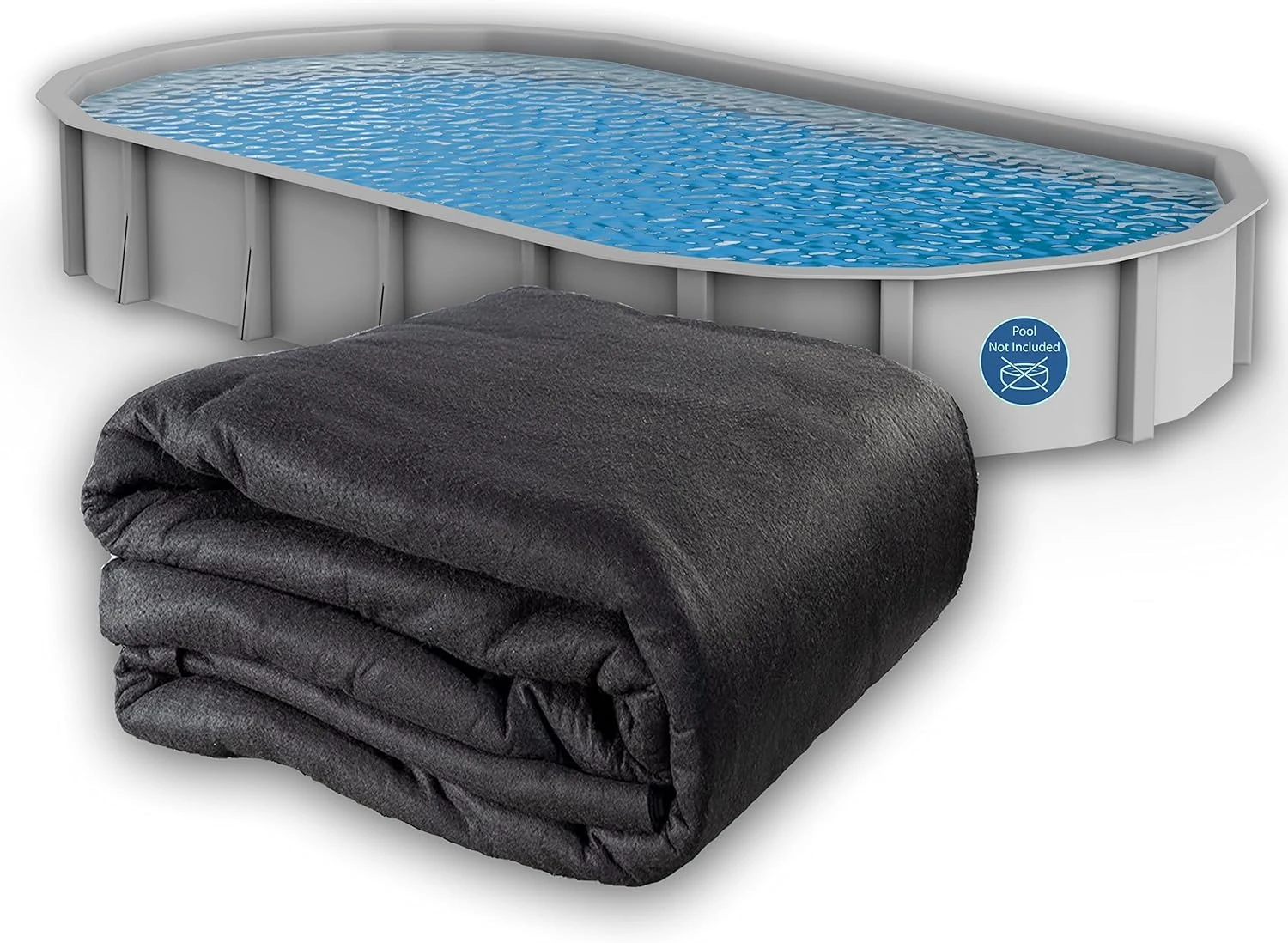 Liner Life LL2141OV above Ground Pad 21' x 41' Oval, Protects The Bottom of Aboveground Pool and Extends Life of The Liner, Strong and Durable Puncture Resistant Polyester Geotextile Material, Black