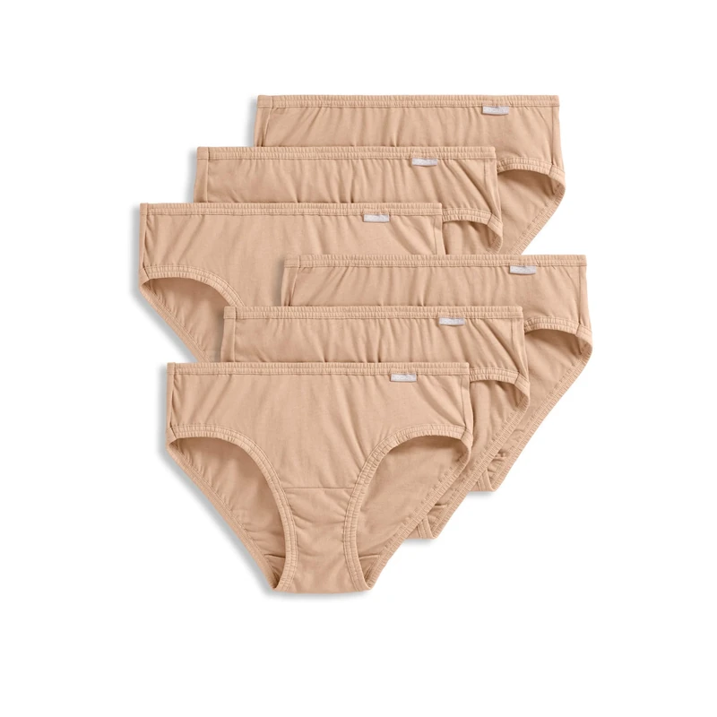 Jockey Women's Underwear Elance Bikini - 6 Pack, Light, 6
