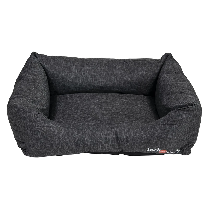 JACK AND VANILLA - Waterproof Dog Sofa - Waterproof, Durable and Comfortable Bed for Small to Large Dogs - Easy to Wash - Colour Black M, 80 x 60 x 25 cm