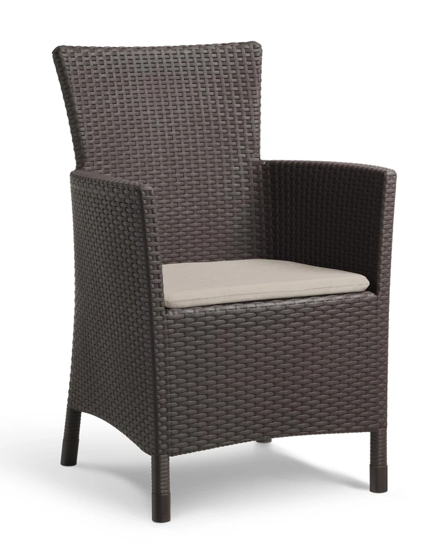 Keter Iowa Outdoor and Indoor Garden Chair - Brown Rattan