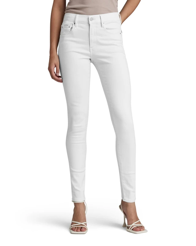G-STAR Women's 3301 Skinny Jeans, Colour White, Size: Waist 23, Inseam 28
