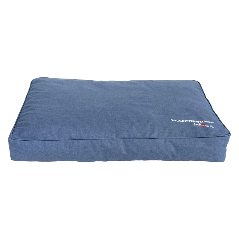 JACK AND VANILLA - Waterproof Dog Bed - Waterproof, Durable and Comfortable Basket for Small to Large Dogs - Easy to Wash - Colour: Blue, L, 100 x 70 x 14 cm