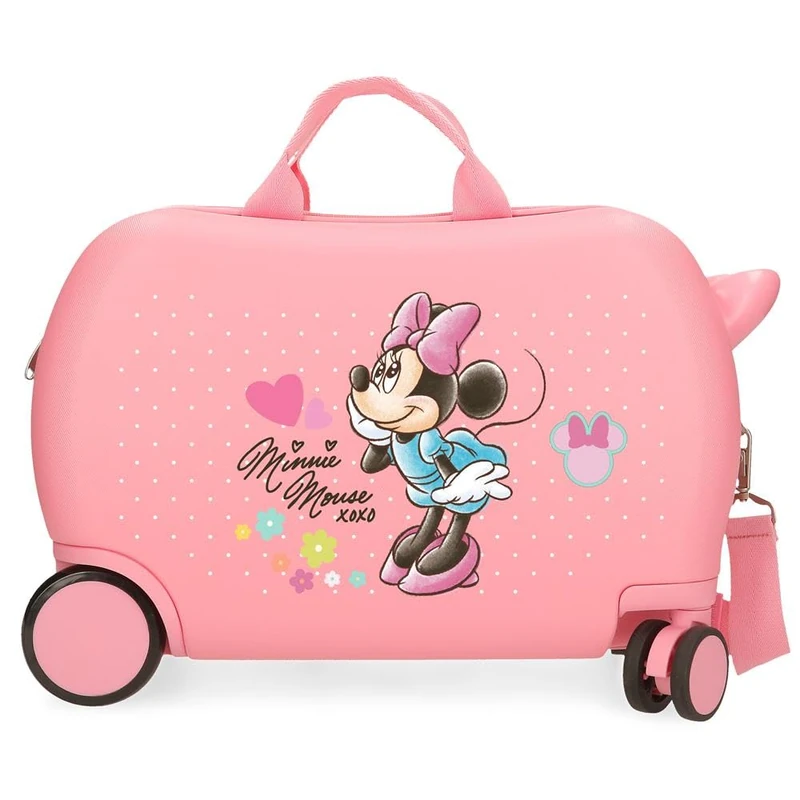 Disney Joumma Bags, Minnie Imagine, Cabin Suitcase, Children's Suitcase, Made of ABS, a Material, Four Double Wheels Multidirectional Swivel, Side Combination Lock., pink, Children's suitcase