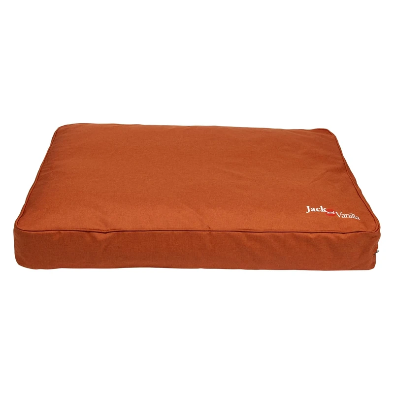 JACK AND VANILLA, Waterproof, Dog Bed, Waterproof, Orange, Size L, 100 x 70 x 14 cm