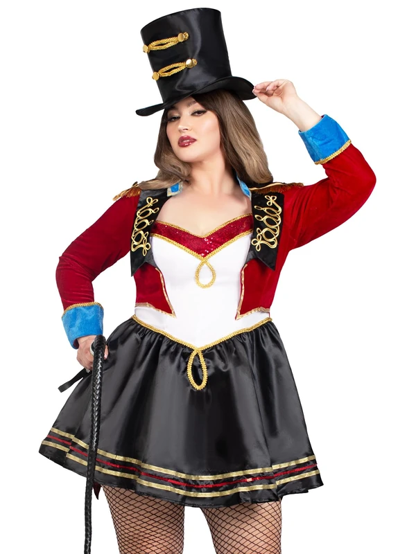 Leg Avenue 87163X 10108 2 Pc Classic Ringmaster Halloween Costume, Multicolor, 2X