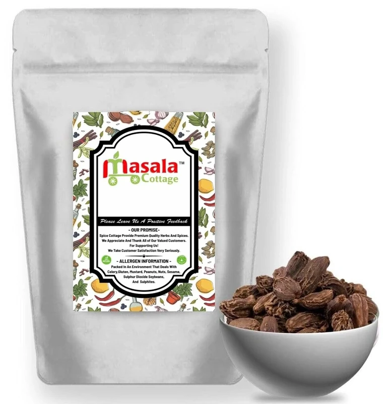 Black | Brown Cardamon | Cardamom Pods | Badi Elaichi Whole Dried Premium Quality by Masala Cottage® 25g-1.9kg (450, Grams)