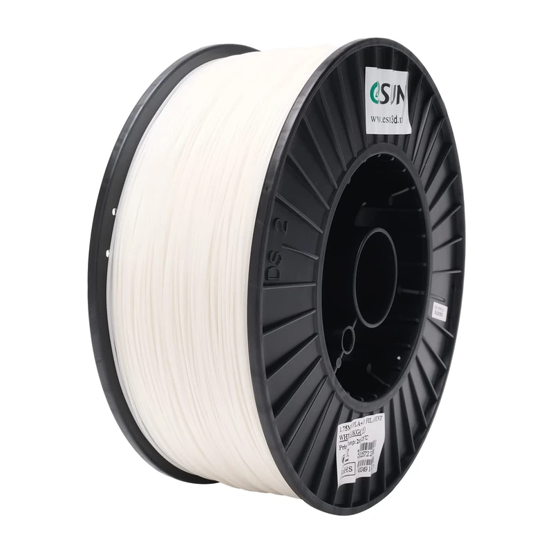 eSUN PLA+ Filament 1.75mm, Enhanced Toughness 3D Printer Filament PLA Plus, Dimensional Accuracy +/- 0.03mm, 3KG Spool (6.6 LBS) 3D Printing Filament for 3D Printers,White