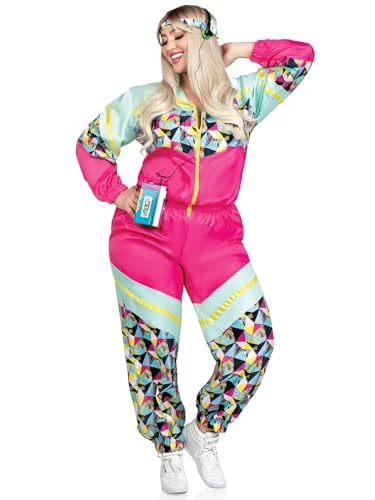 Leg Avenue Totally 80s Tracksuit 2 PC Plus Size Costume