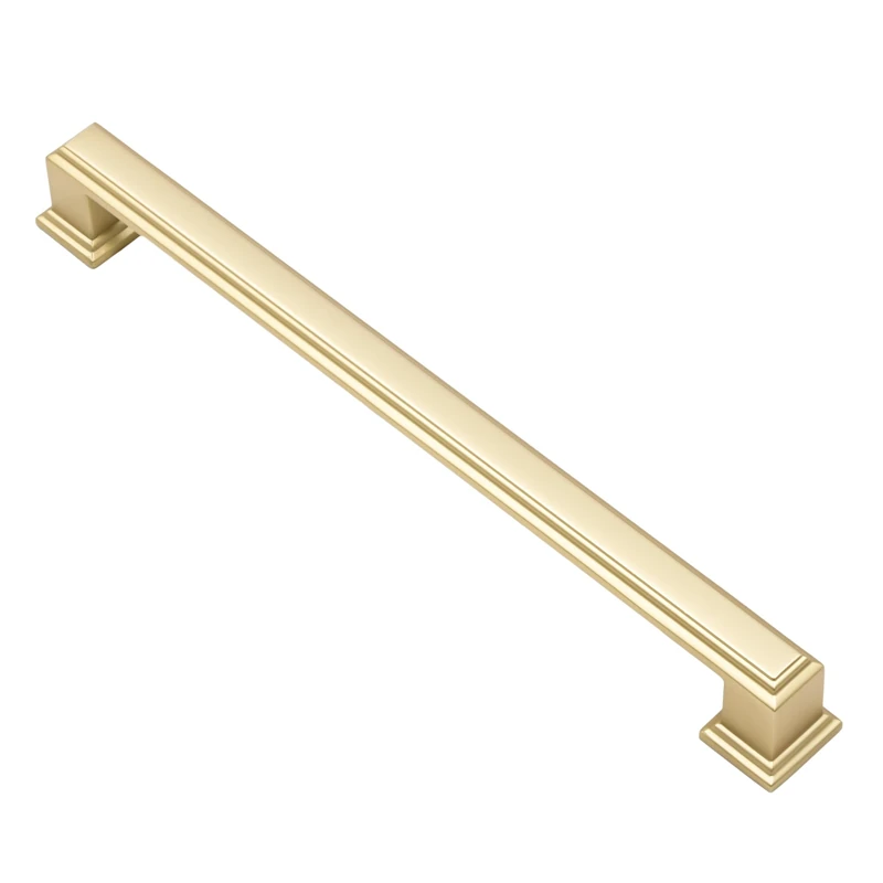 Alzassbg Brushed Gold Cabinet Pulls and Handles 10 Pack, AL3071MGP
