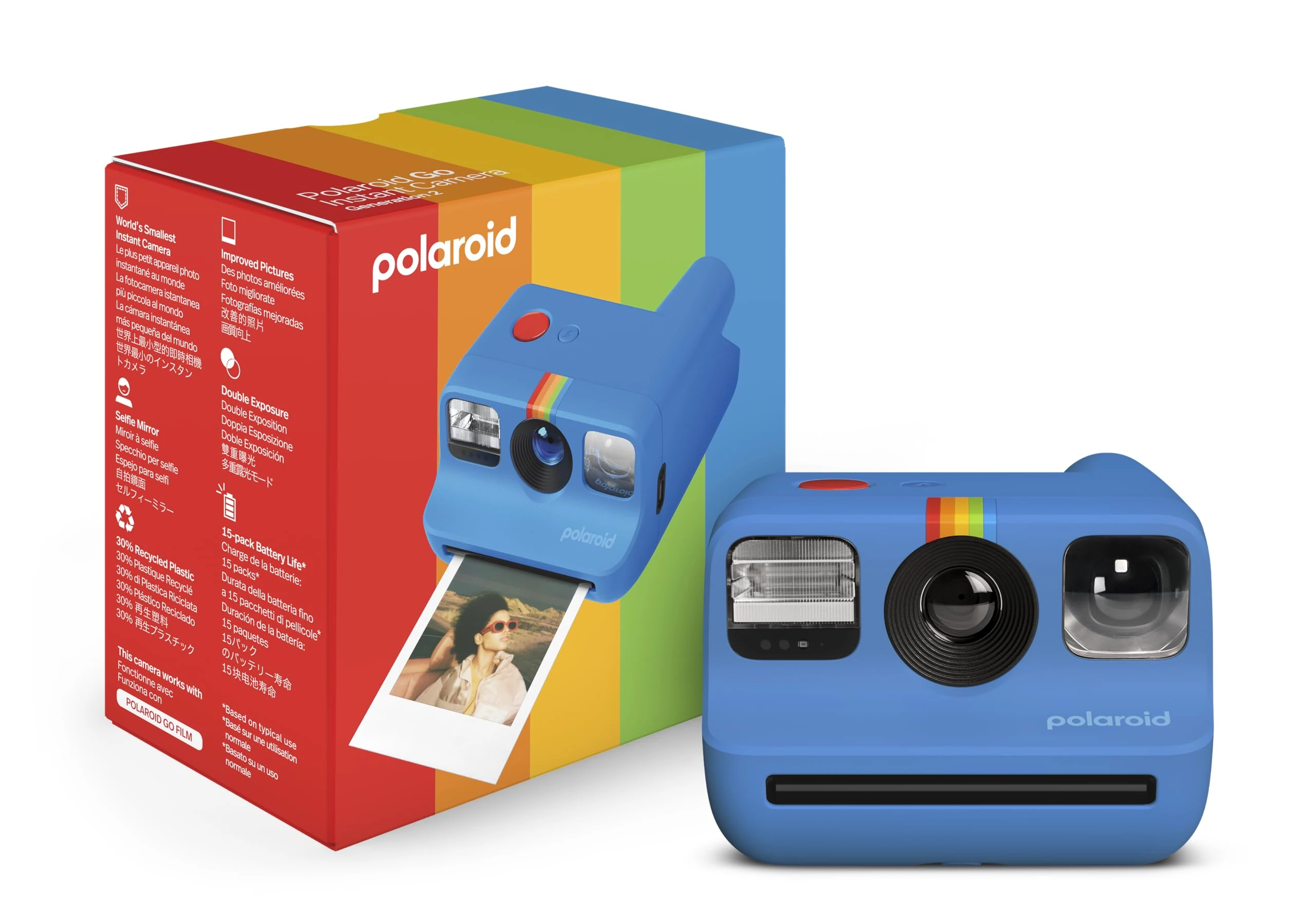 Polaroid Go Generation 2 - Instant Film Camera - Blue (9147) - Only Compatible with Go Film