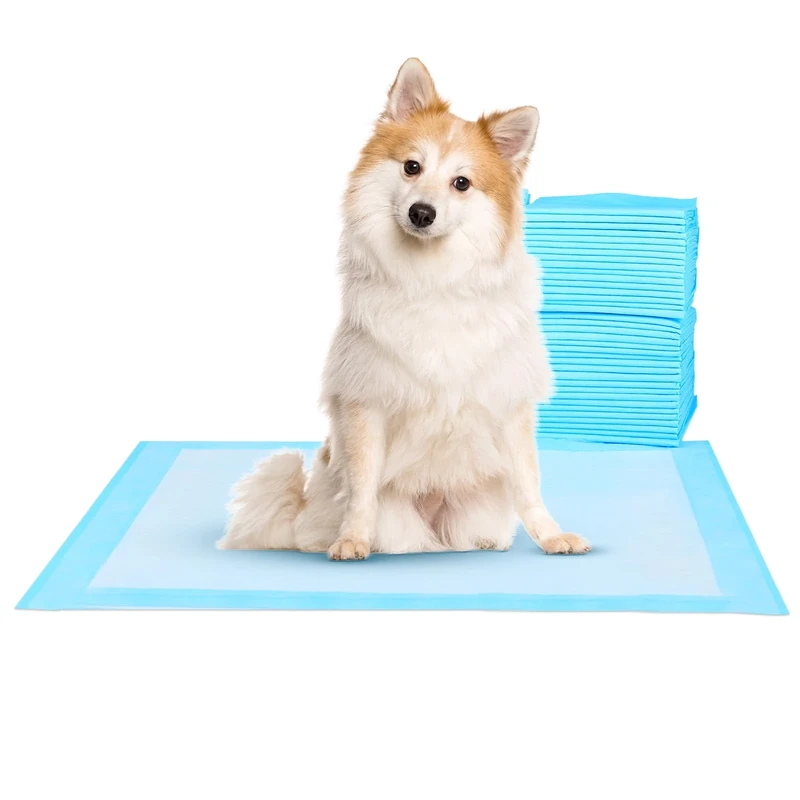 Super-Absorbent Waterproof Dog and Puppy Pet Training Pad, Housebreaking Pet Pad,Blue (28"X44"(100PCS))