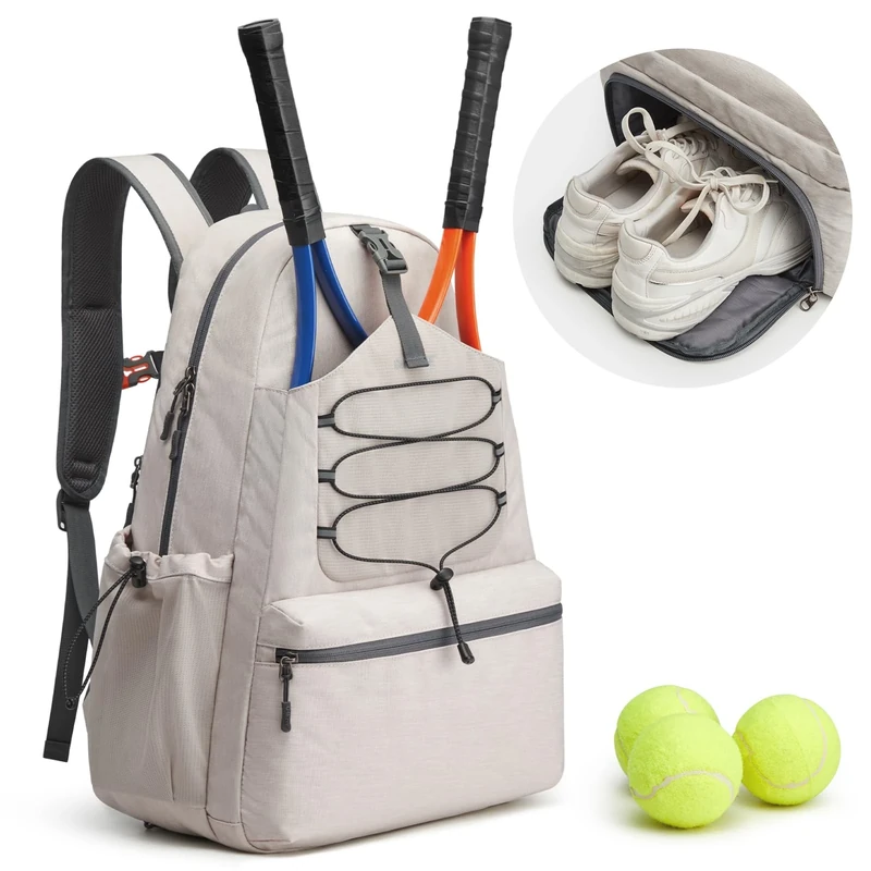 G4Free Tennis Bag, Tennis Backpack for Women Men, Large Pickleball Bag, Holds 4 Rackets with Shoe Compartment - Image 1
