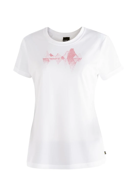 maier sports Tilia Pique W, Women's T-Shirt, Functional Shirt with Round Neck for Hiking and Leisure, Dryprotec Technology, Breathable, NFC chip for Easy Recycling White