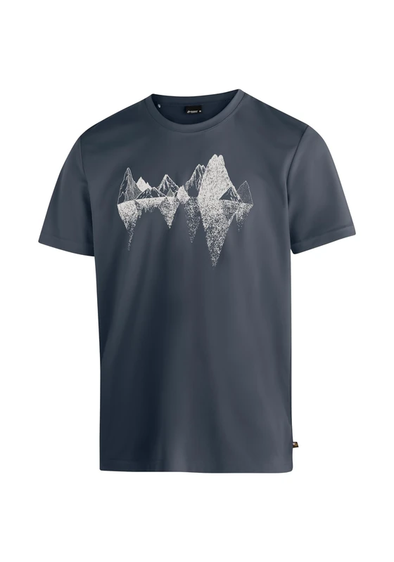 maier sports Tilia Pique M, Men's T-Shirt, Functional Shirt with Round Neck for Hiking and Leisure, Dryprotec Technology, Breathable, NFC chip for Easy Recycling Graphite