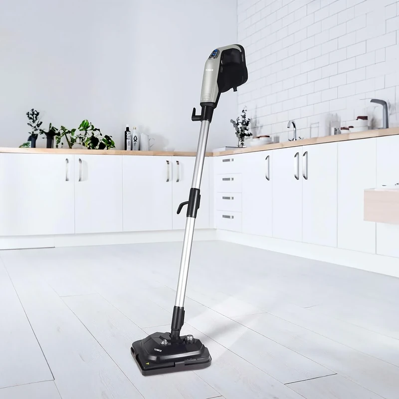 Tower T134001PL TSM12 Multi-Functional 12-in-1 Steam Mop with 12 Accessories, Detachable Handheld Function, Detachable Water Tanks, Black & Platinum