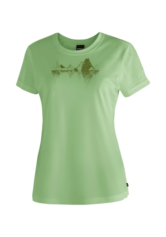 maier sports Tilia Pique W, Women's T-Shirt, Functional Shirt with Round Neck for Hiking and Leisure, Dryprotec Technology, Breathable, NFC chip for Easy Recycling