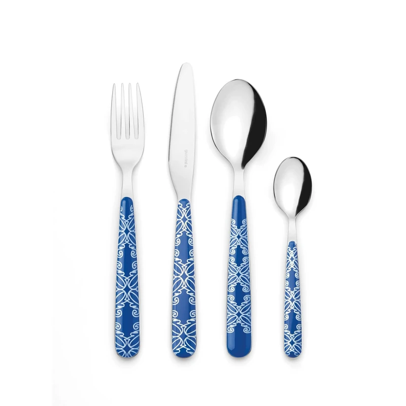 Guzzini 28195076 Cutlery Set, Stainless Steel, Blue