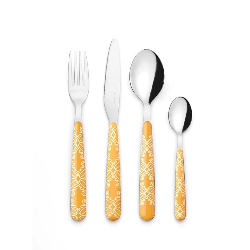 Guzzini - Fusion Set of 24 Cutlery - Amber Yellow - 281950151