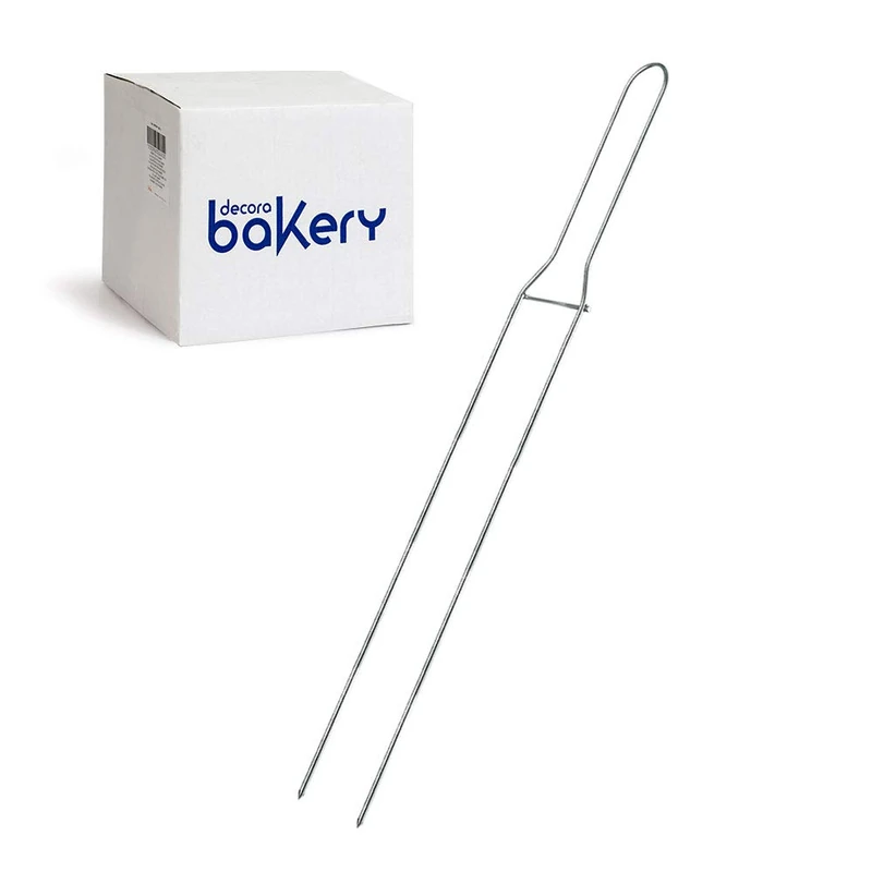 Decora 5064116, 5064116 Pack of 25 Stainless Steel Pins with 2 Points to flip Doves or panettones ensuring Better Support During Cooling Phases, Dim. 62 cm. Made in Italy - Image 1