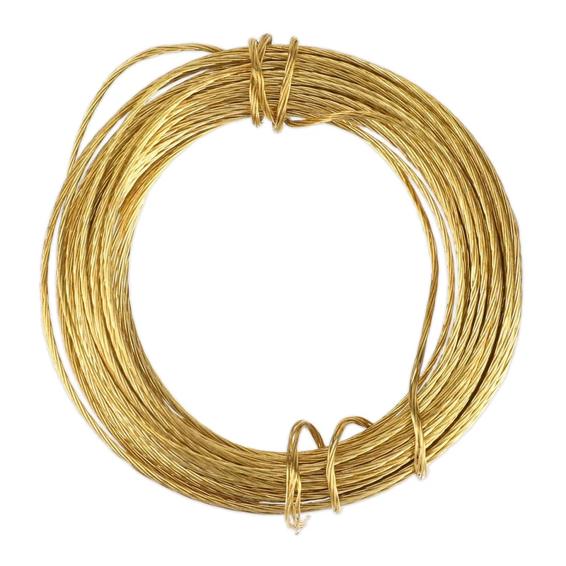 20 Feet (6m) Brass Picture Frame Wire 0.7mm/ 0.03inch Heavy Duty Metal Hanging Wire for Photo Frame Mirror Artwork Clock