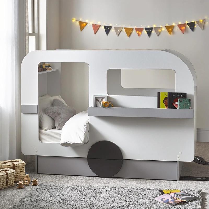 Julian Bowen Tourer Caravan Bed - Vapor Grey And White