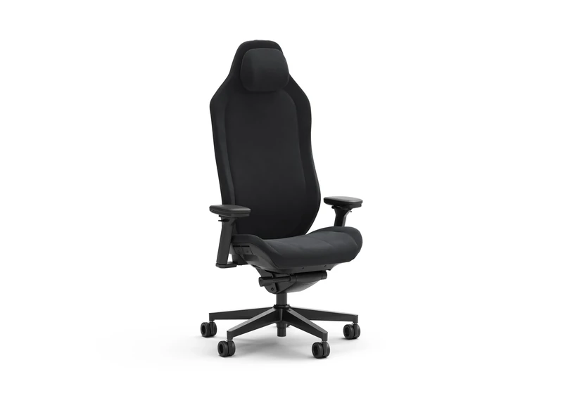 Fractal Design Refine Alcantara Dark Gaming Chair - Ergonomic Office Desk Chair Functionality with 4D Adjustable Armrests, High-Back Support, Lumbar Cushion, and Premium Fabric