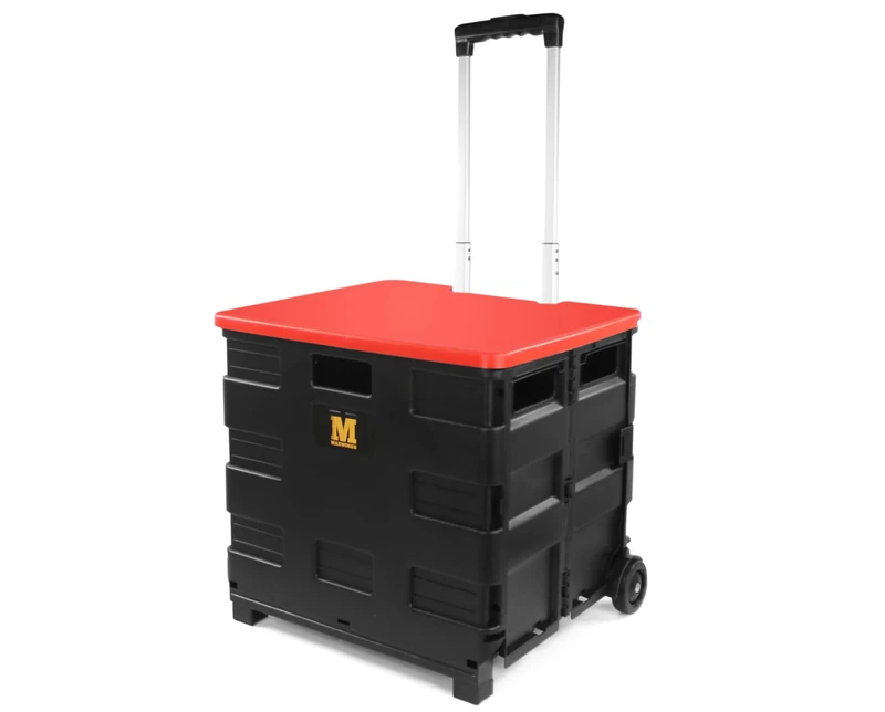MaxWorks 50919 Rolling Utility Cart/Folding Dolly with Lid- 80Lbs Capacity