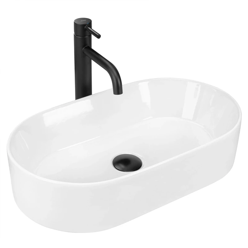 Rea Bathroom Sink Made of Ceramic Layla 50 - White - REA-U9108