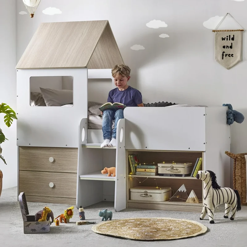 Julian Bowen Orpheus Midsleeper - Pale Wood And White