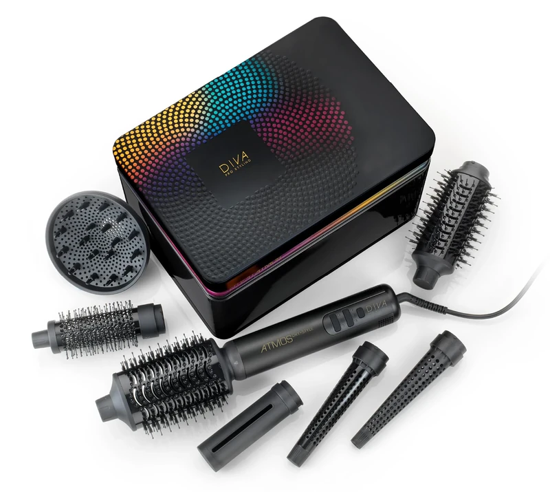 Diva Pro Styling Atmos Dry+Style - 7 in 1 Air Styler & Hairdryer. for Drying, Styling, Volume, Curls, and Waves.