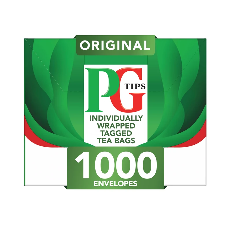 PG Tips Original | Black Tea Bags Bulk | Individually Wrapped Teabags | One Cup | Refreshing & Flavourful | 1000 Plant Based Biodegradable Envelopes - Image 1