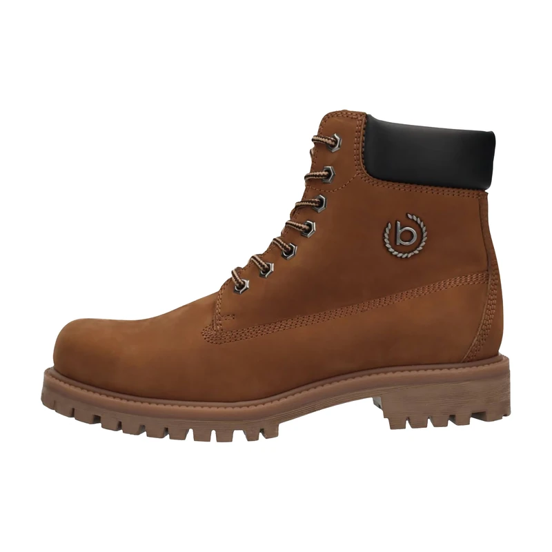 bugatti ANV30 Men's Lace-Up Boots, Mid Brown Black, 8 UK