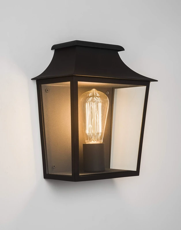 Astro Richmond Wall Lantern 235 Dimmable Outdoor Wall Light (Textured Black), E27/ES Lamp, Designed in Britain - 1340013-3 Years Guarantee