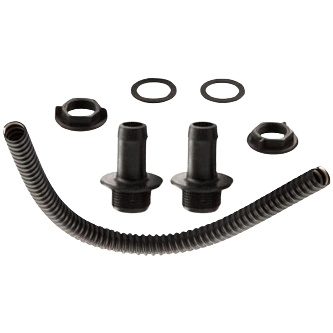 Water Butt Connector Pipe Link Kit, Black 50cm Connector pipe for joining two water butts for additional water storage capacity Fixings and instructions included Made in the UK (A)