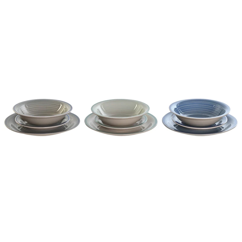 Vajilla Set 18 Stoneware 26.5X26.5X3 Azul - Image 1