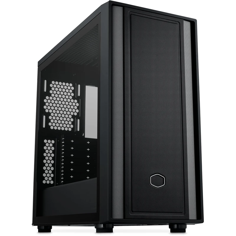 Cooler Master MasterBox 600 Lite Mid-Tower E-ATX Airflow Case - Back Connect MB & 420mm Radiator Ready, Supports up to 7 Case Fans, Tempered Glass Side, USB 3.2 Gen 1 Type-C