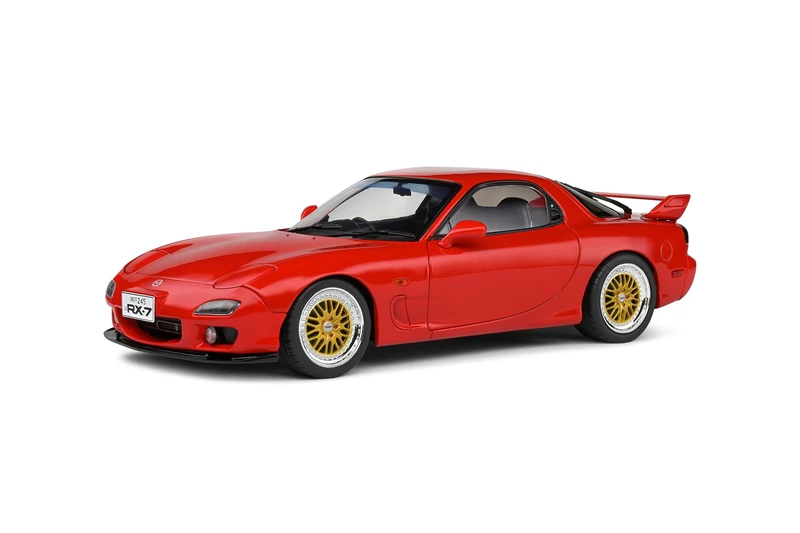 Solido Mazda RX-7 FD RS (1994, Red) Diecast 1:18 Scale Model Car, Legendary JDM Sport Coupe for Collectors & Tuning Fans