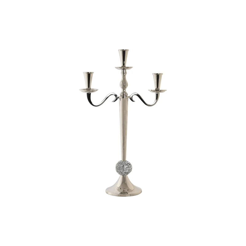 Candle Aluminium Acrylic 30X12X46 Chrome