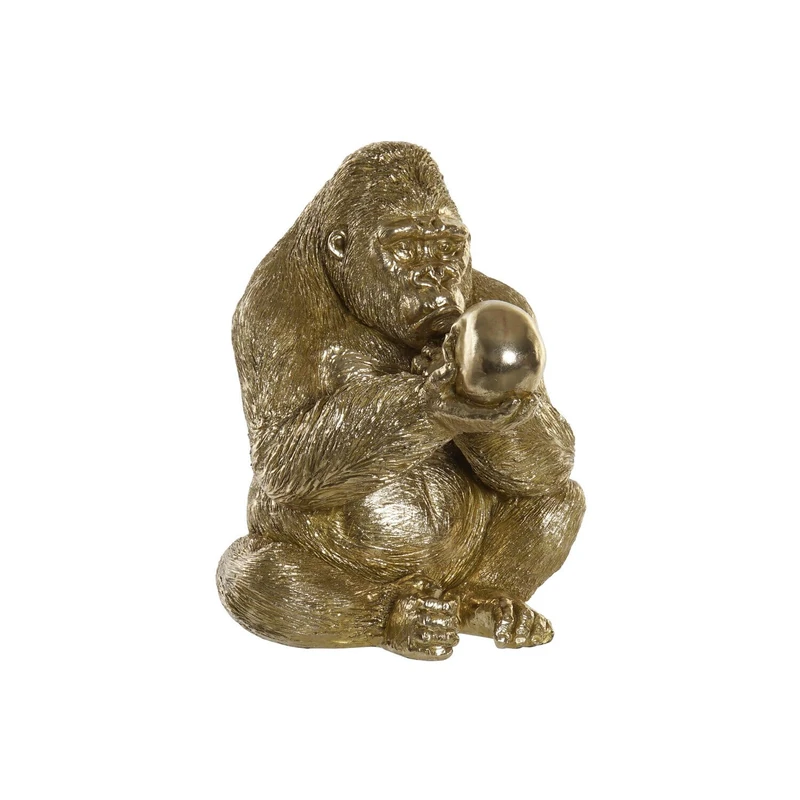 Resin Figure 33 x 33 x 43 cm Gorila Dorado