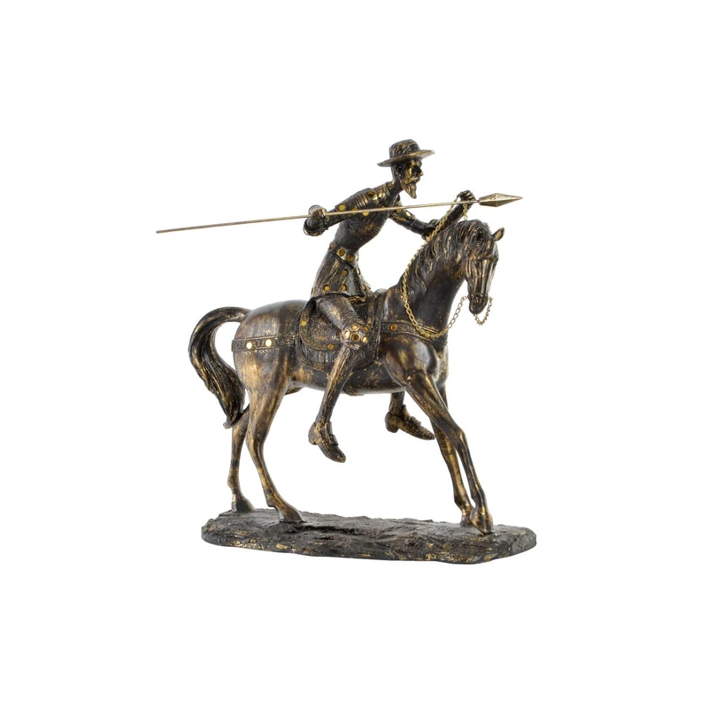 Quijote Envejecido Resin Figure 36 x 19 x 39 cm